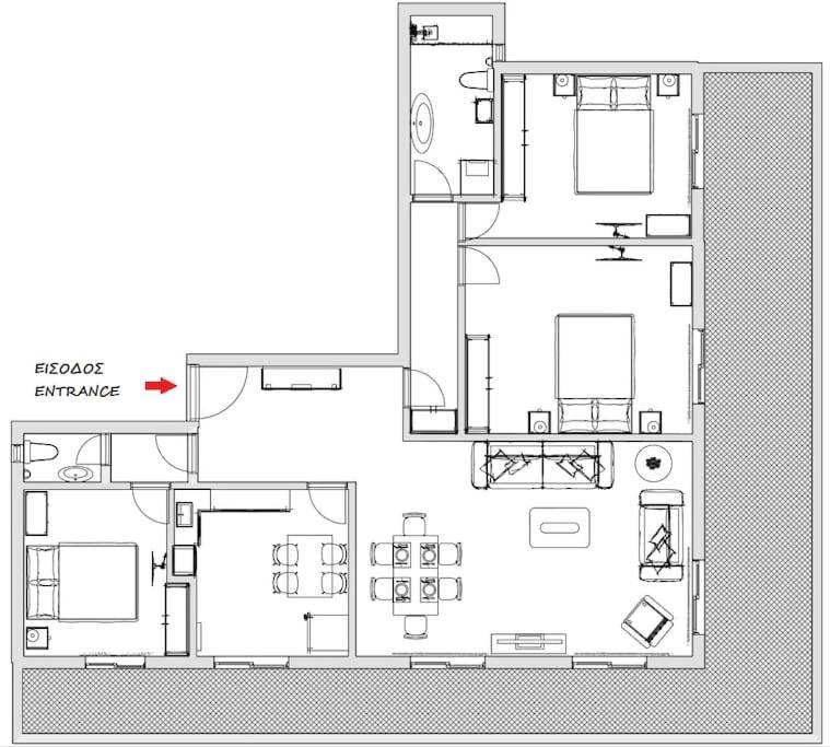 Apartment Spacious Flat Ideal For Families Athens